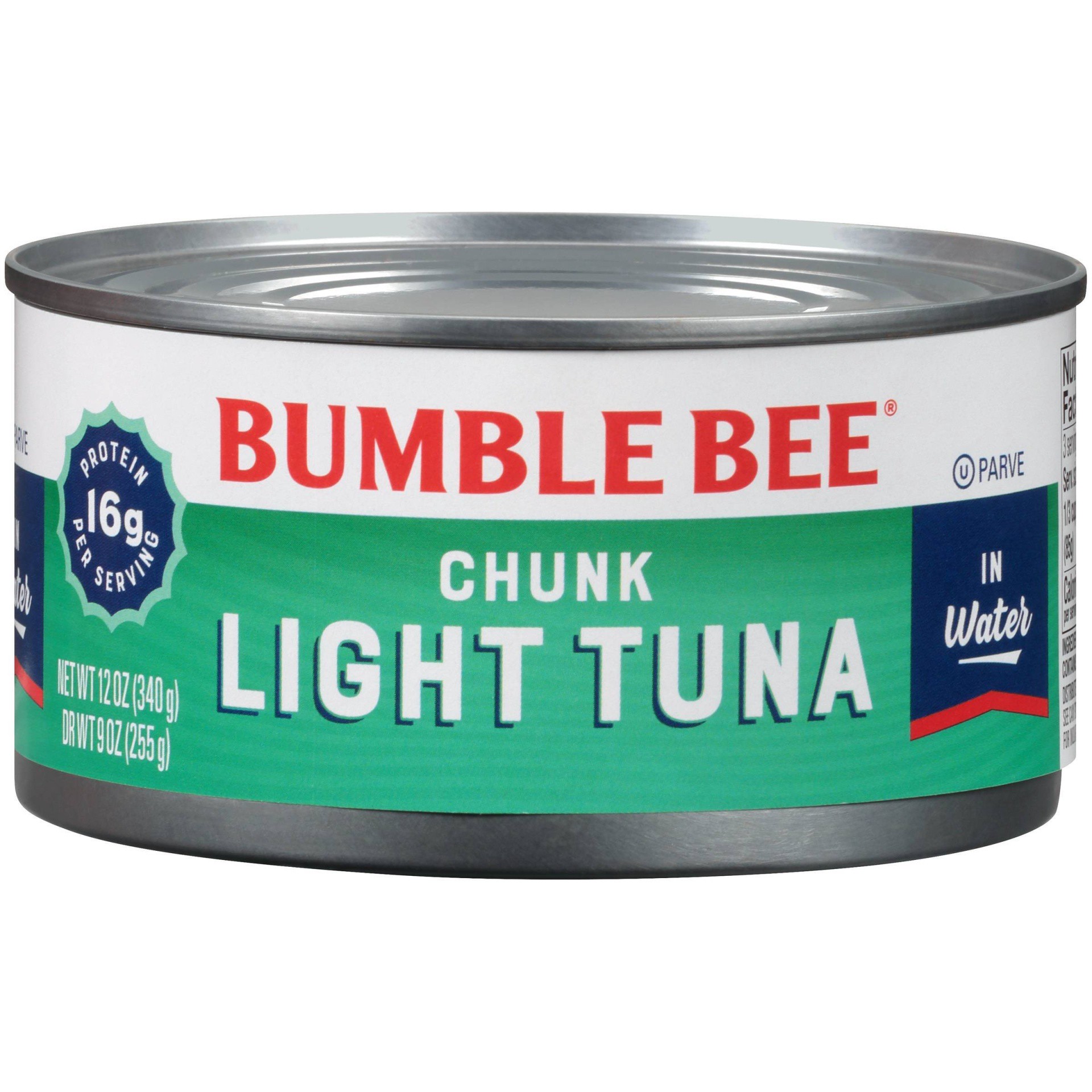 slide 1 of 4, Bumble Bee Chunk Light Tuna in Water, 12 oz