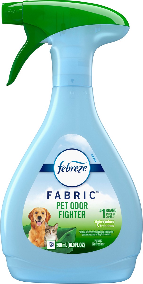 slide 3 of 3, Febreze Fabric Refresher, Pet Odor Eliminator, Lightly Scented, 16.9 oz
