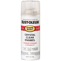 slide 10 of 29, Rust-Oleum Rustoleum Stops Rust Crystal Clear Enamel Glossy Finish, 12 oz