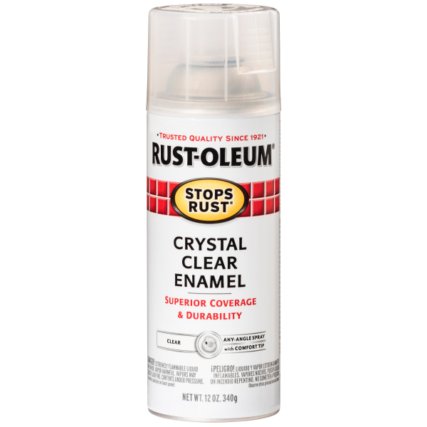 slide 28 of 29, Rust-Oleum Rustoleum Stops Rust Crystal Clear Enamel Glossy Finish, 12 oz