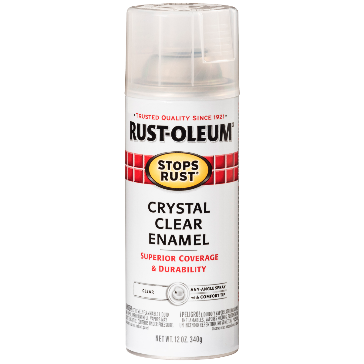 slide 9 of 29, Rust-Oleum Rustoleum Stops Rust Crystal Clear Enamel Glossy Finish, 12 oz