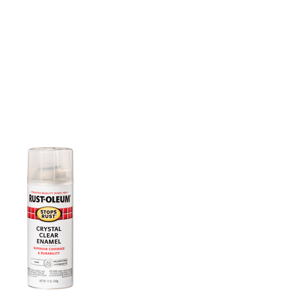 slide 1 of 29, Rust-Oleum Rustoleum Stops Rust Crystal Clear Enamel Glossy Finish, 12 oz