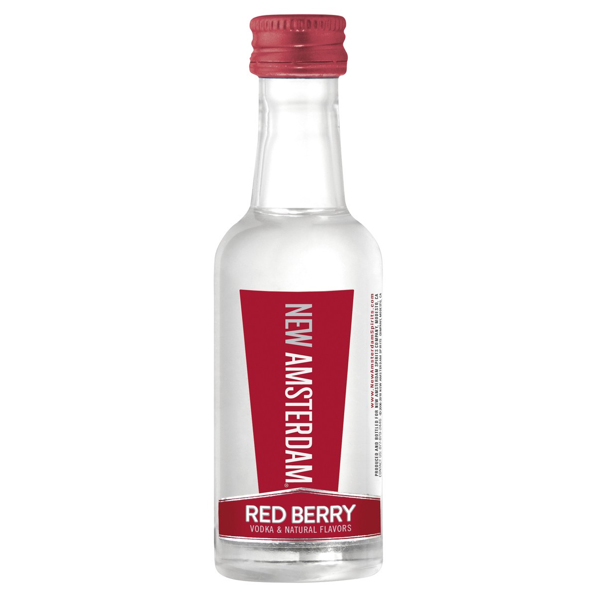 slide 1 of 2, New Amsterdam Red Berry Flavored Vodka 50ml, 50 ml