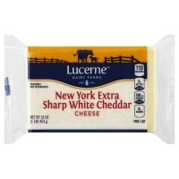 slide 1 of 1, Lucerne Dairy Farms Cheese Chunk Cheddar White Ny Extra Sharp, 