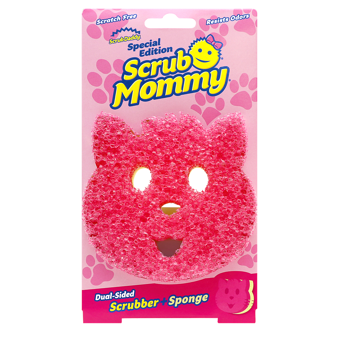 slide 1 of 1, Scrub Daddy Scrub Mommy Cat Dual Sided Scrubber & Sponge, 1 ct