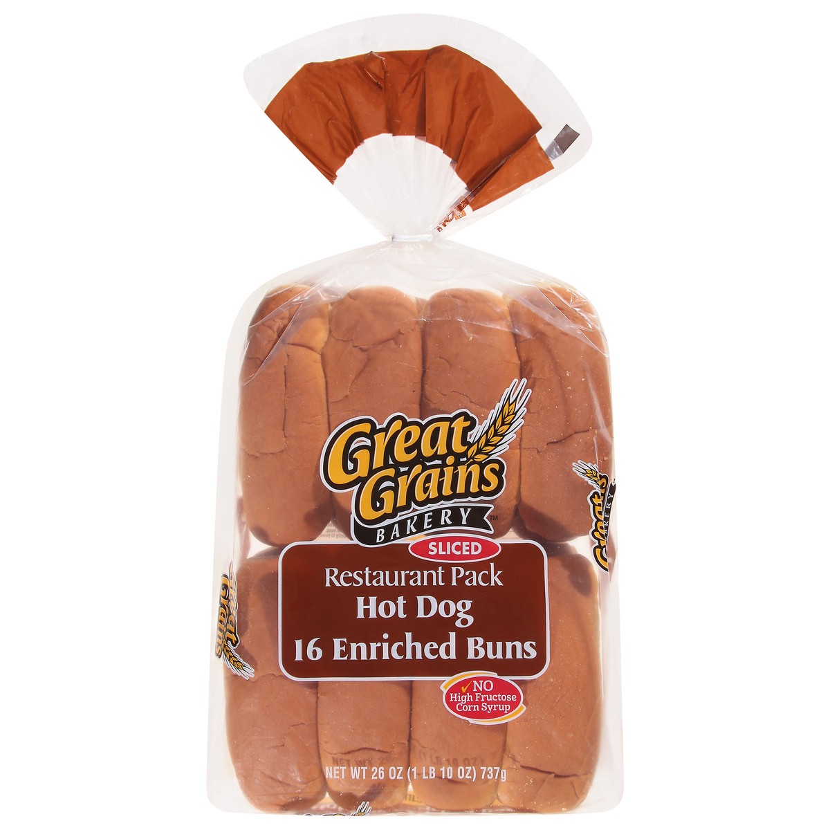 slide 5 of 13, Great Grains Bakery Enriched Hot Dog Buns Restaurant Pack 16 Each, 16 ct