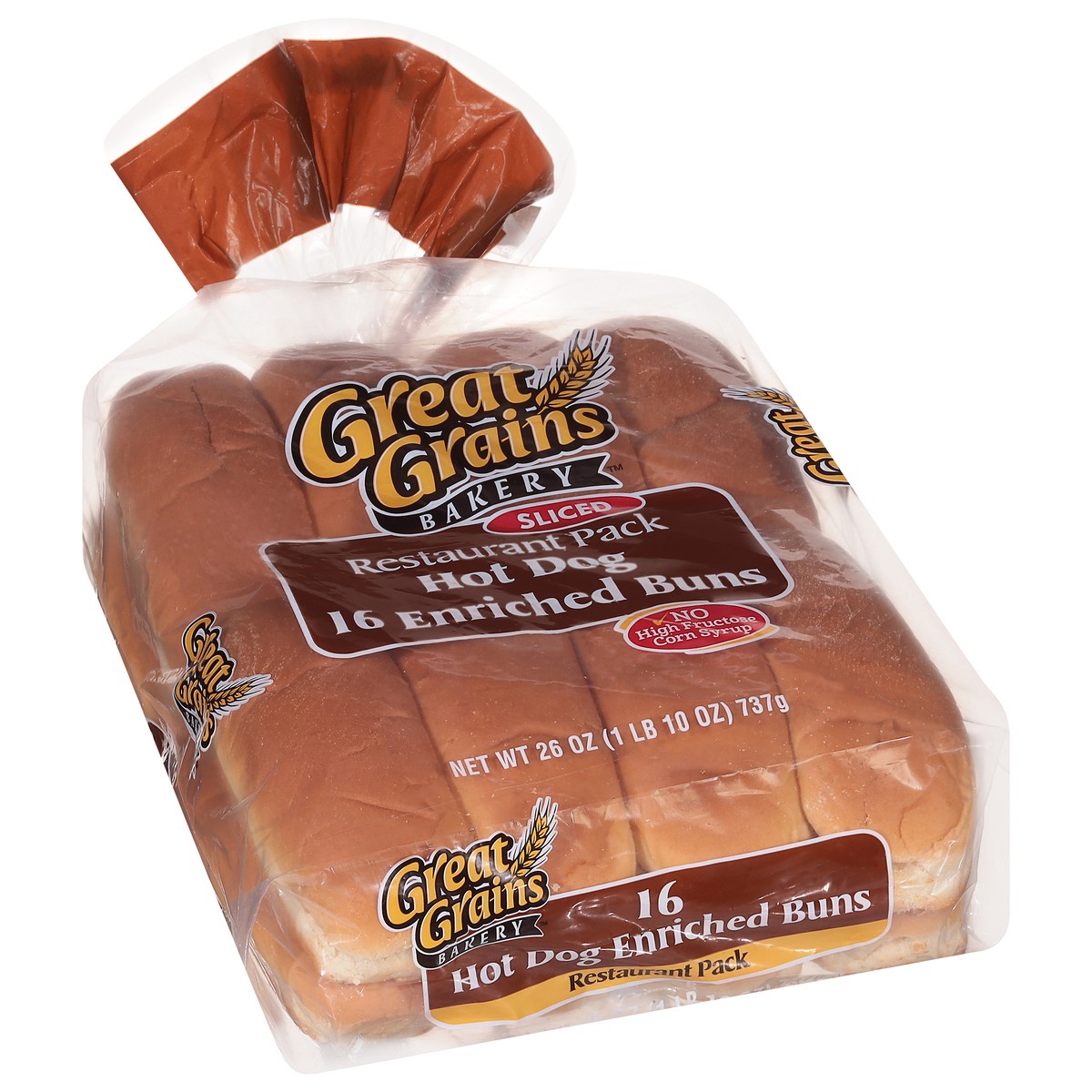 slide 8 of 13, Great Grains Bakery Enriched Hot Dog Buns Restaurant Pack 16 Each, 16 ct