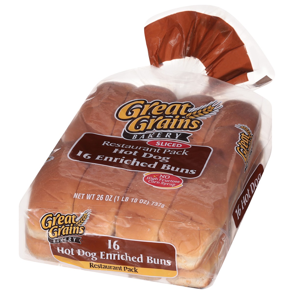 slide 6 of 13, Great Grains Bakery Enriched Hot Dog Buns Restaurant Pack 16 Each, 16 ct