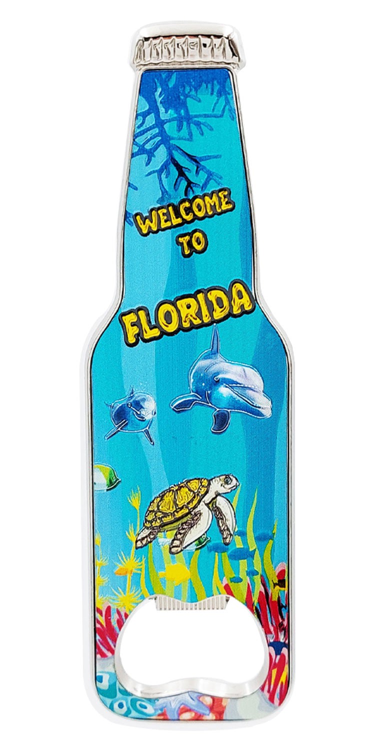 slide 1 of 1, M Souvenir Bottle Shaped Bottle Open, 1 ct