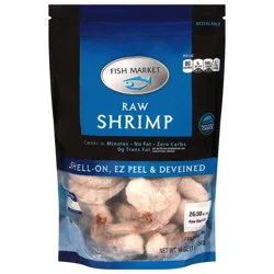 Hy-vee Fish Market Shell-on, Ez Peel & Deveined Raw Shrimp
