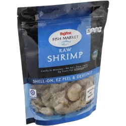 Hy-vee Fish Market Shell-on, Ez Peel & Deveined Raw Shrimp