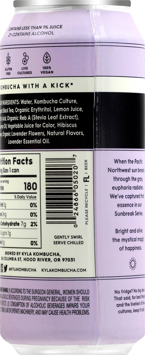 slide 2 of 9, Kyla Sunbreak Series Lavender Lemonade Hard Kombucha 16 oz, 16 oz