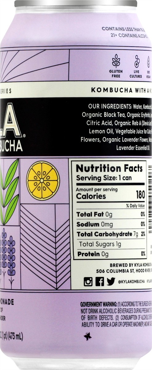 slide 7 of 9, Kyla Sunbreak Series Lavender Lemonade Hard Kombucha 16 oz, 16 oz