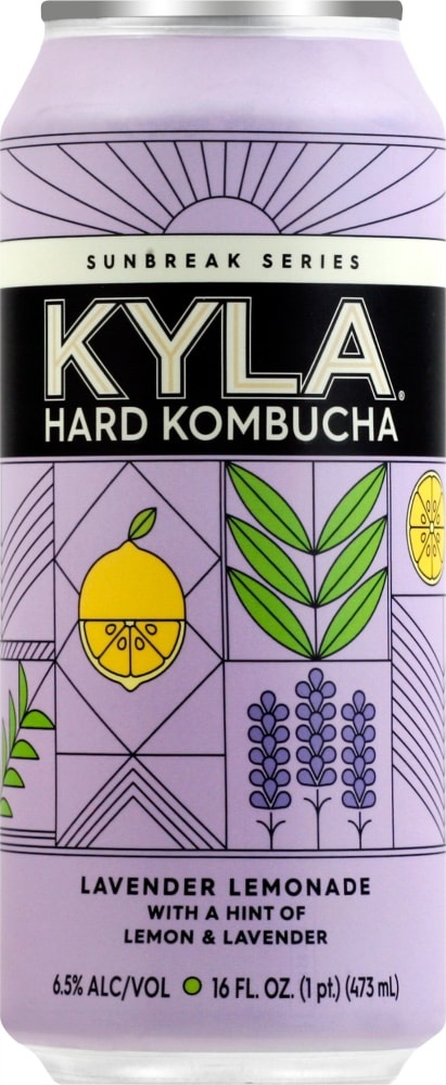 slide 1 of 1, Kyla Hard Kombucha Sunbreak Lavender Lemonade Can, 16 fl oz