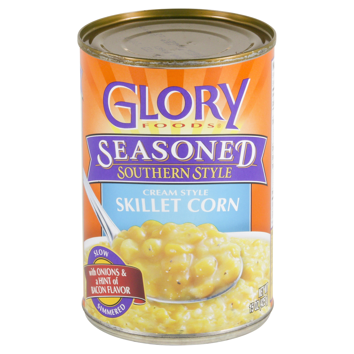 slide 1 of 4, Glory Foods Seasoned Southern Style Cream Style Skillet Corn, 15 oz