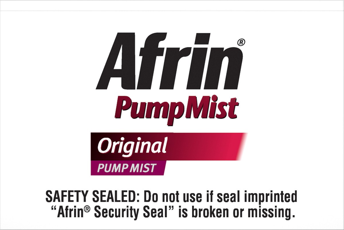slide 7 of 7, Afrin Original Maximum Strength Pump Mist 0.5 fl oz Box, 0.5 fl oz