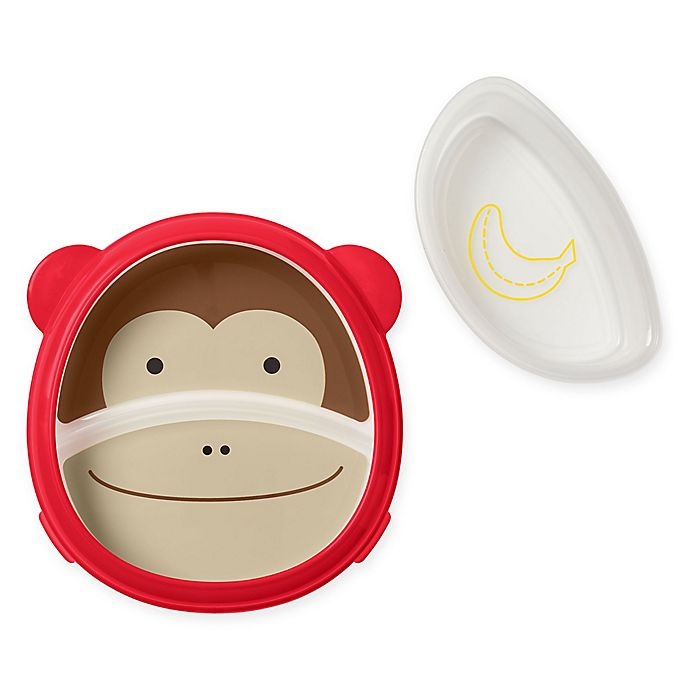 slide 1 of 3, Skip Hop ZOO Smart Serve Non-Slip Training Set - Monkey, 1 ct