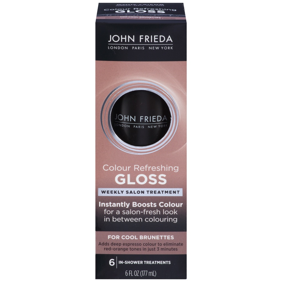 slide 1 of 7, John Frieda Color Refreshing Gloss For Cool Brunettes, 6 fl oz