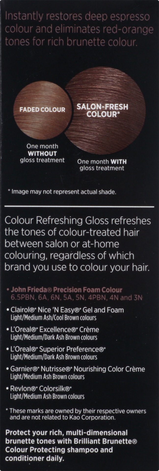 slide 5 of 7, John Frieda Color Refreshing Gloss For Cool Brunettes, 6 fl oz