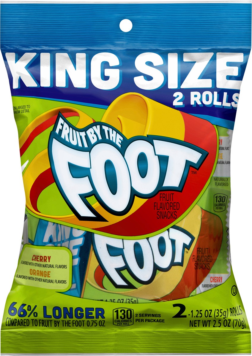 slide 4 of 12, Fruit by the Foot Orange and Cherry King Sized Rolls 2 Count, 2 ct