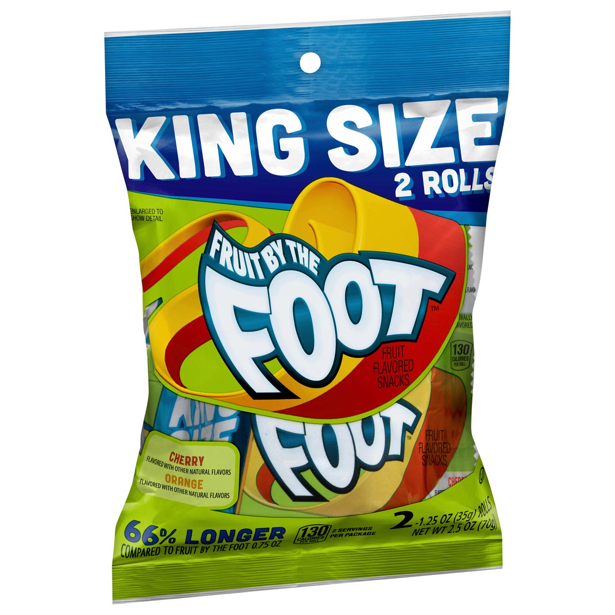 slide 5 of 12, Fruit by the Foot Orange and Cherry King Sized Rolls 2 Count, 2 ct