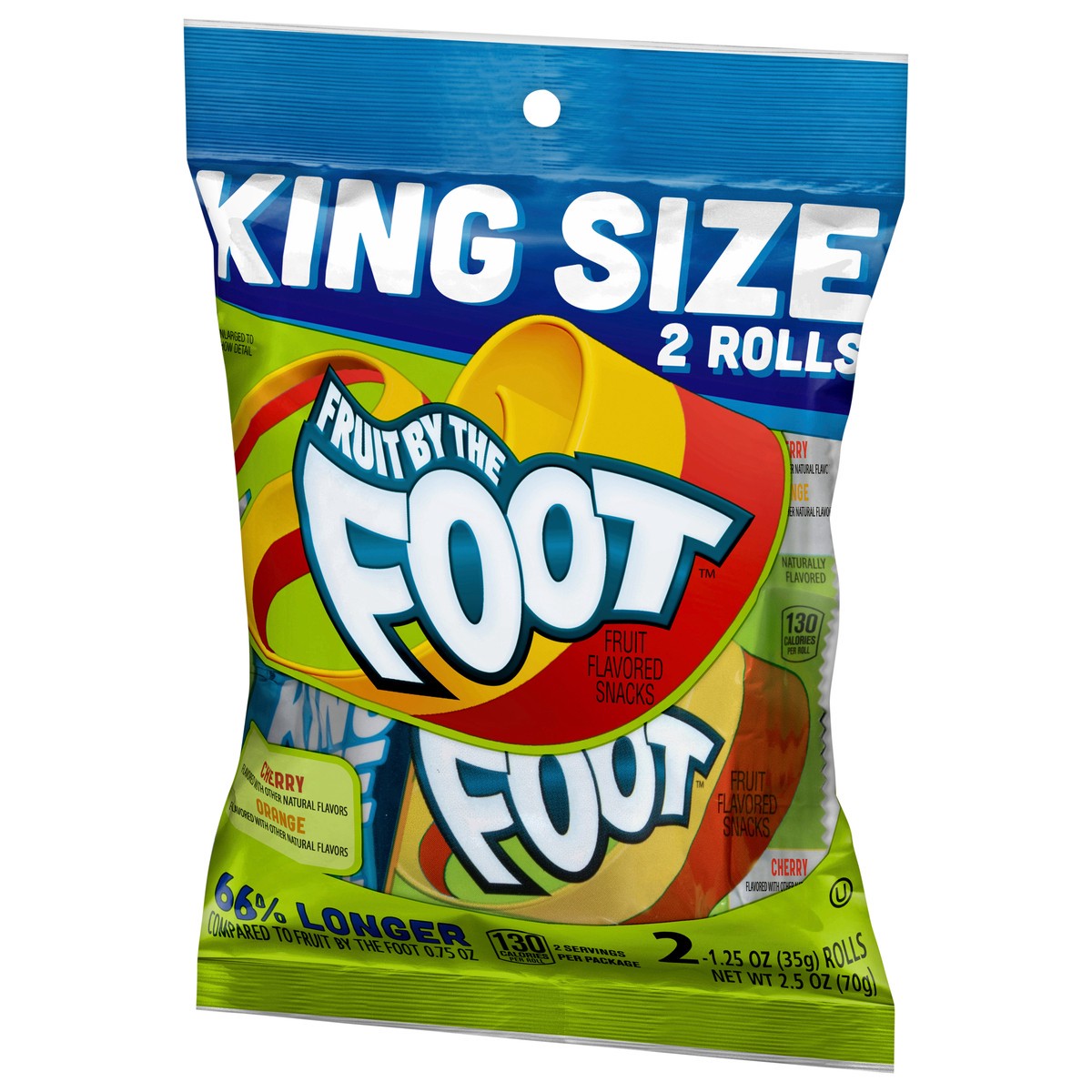 slide 10 of 12, Fruit by the Foot Orange and Cherry King Sized Rolls 2 Count, 2 ct