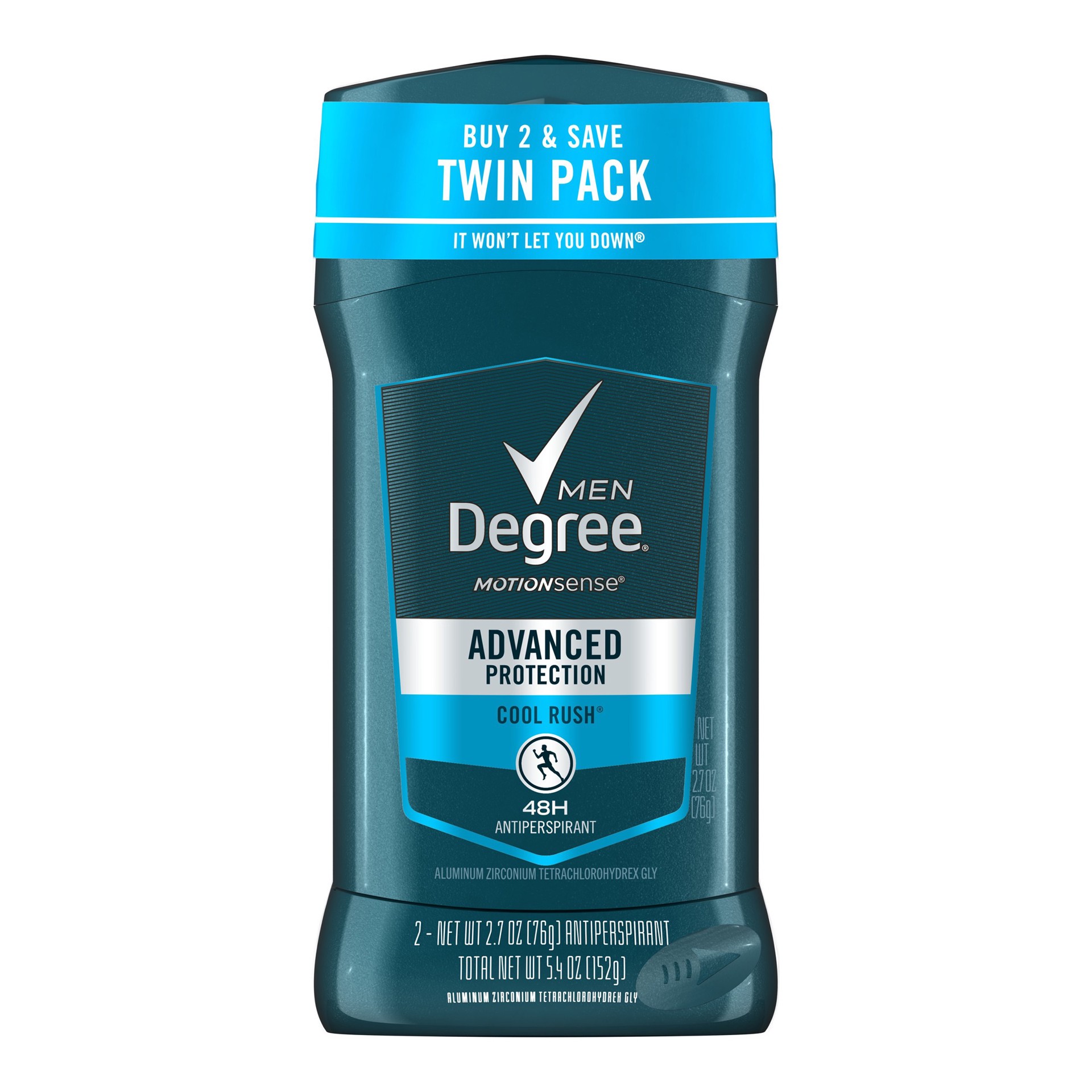 slide 1 of 1, Degree Mens Invisible Solid Cool Rush Twin Pack, 2 ct