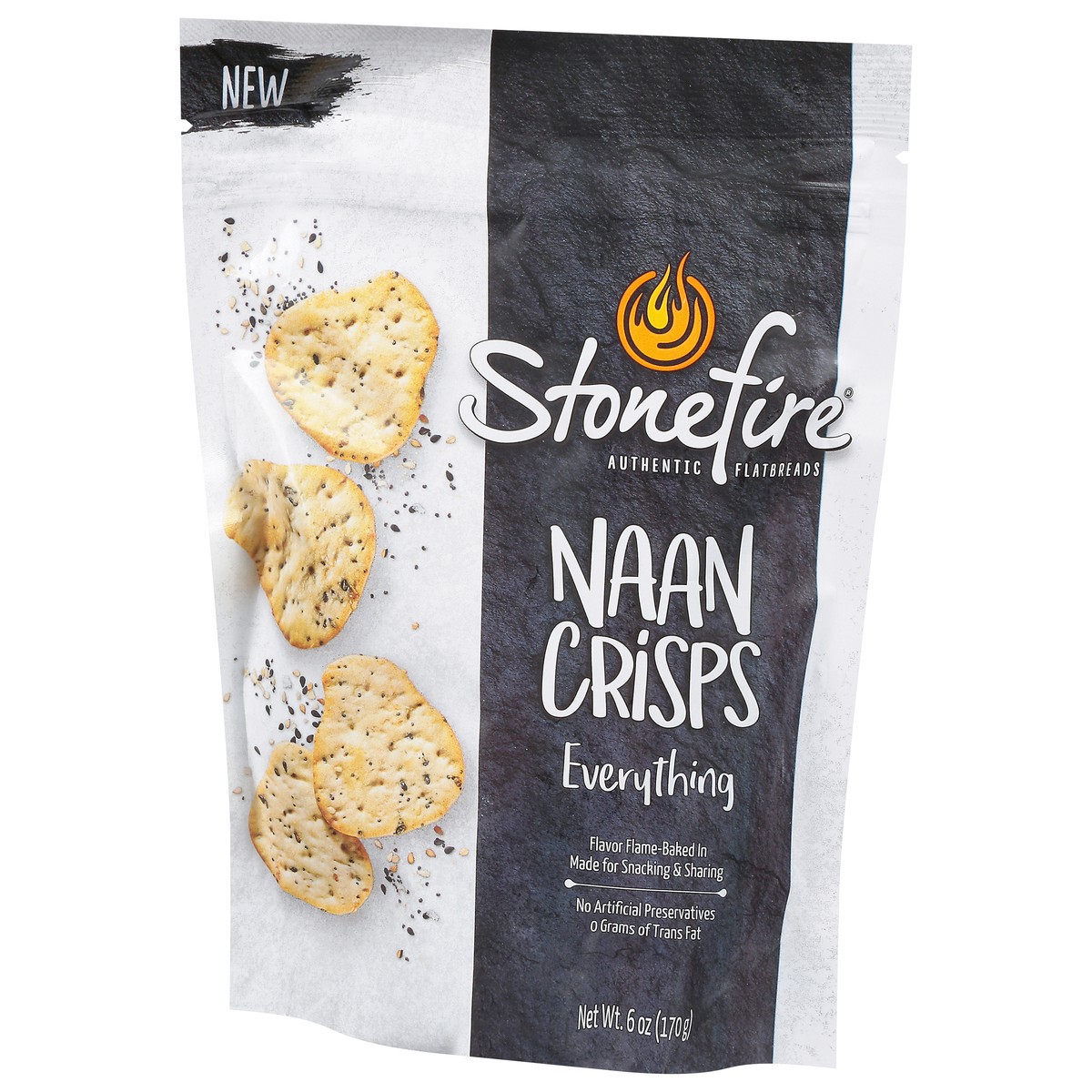 slide 2 of 9, Stonefire Everything Naan Crisps 6 oz, 6 oz