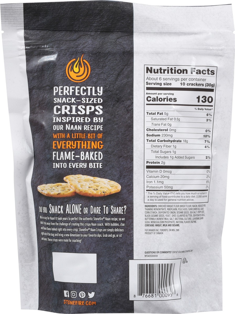 slide 9 of 9, Stonefire Everything Naan Crisps 6 oz, 6 oz