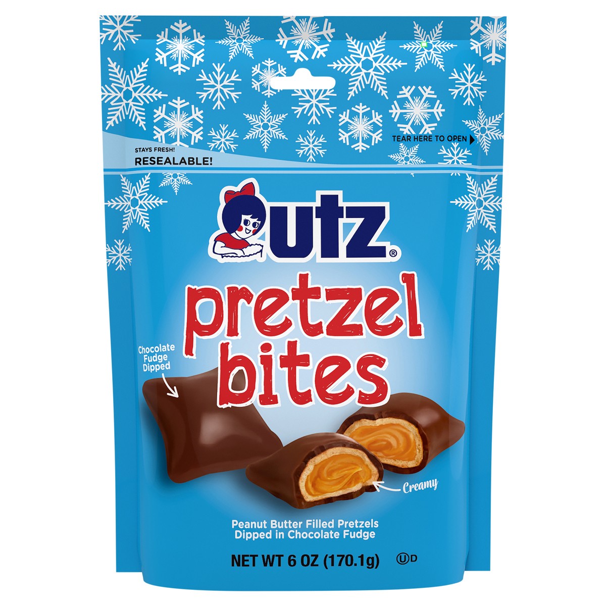 slide 3 of 12, Utz 6 oz Utz Milk Chocolate Peanut Butter Pretzel Bites, 6 oz