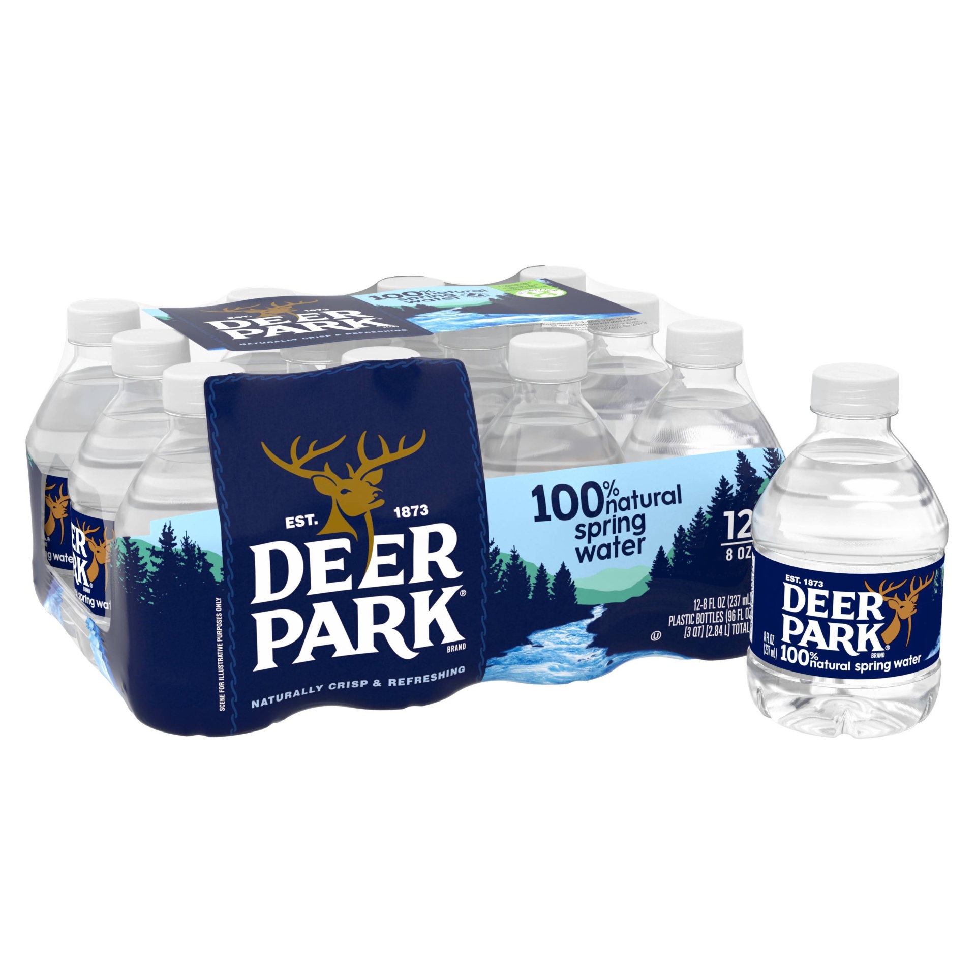 slide 1 of 4, Deer Park Brand 100% Natural Spring Water Mini Bottles, 12 ct; 8 fl oz