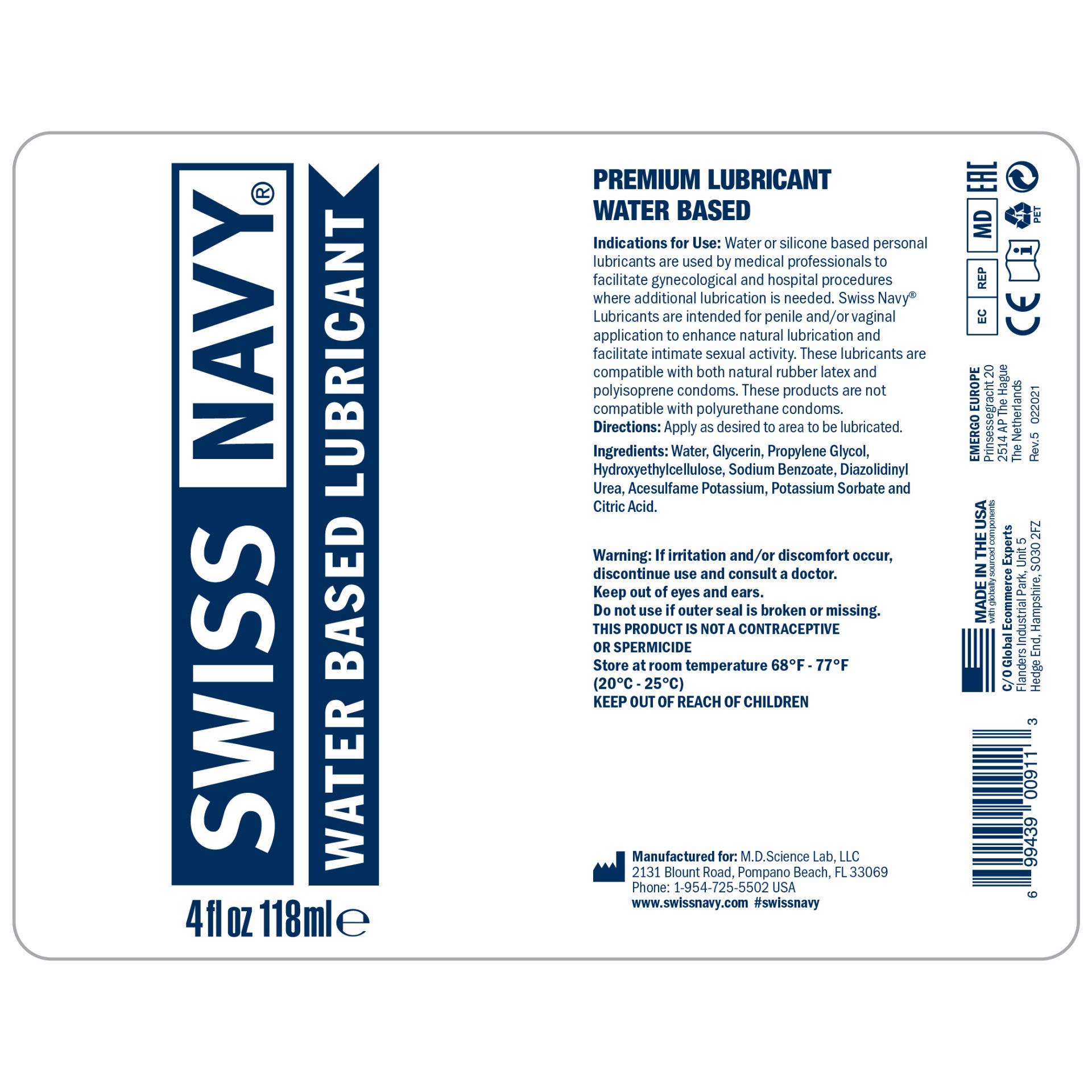 slide 2 of 2, Swiss Navy Lubricant 4 oz, 4 oz