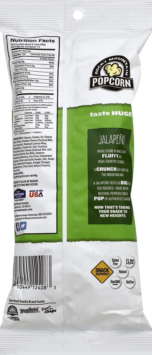 slide 2 of 4, Rocky Mountain Popcorn Rocky Mountain Jalapeno, 1.5 oz