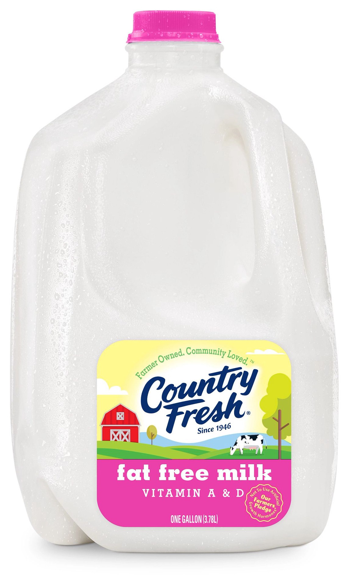 slide 1 of 5, Country Fresh Milk Fat Free Gallon Plastic Jug, 1 gal