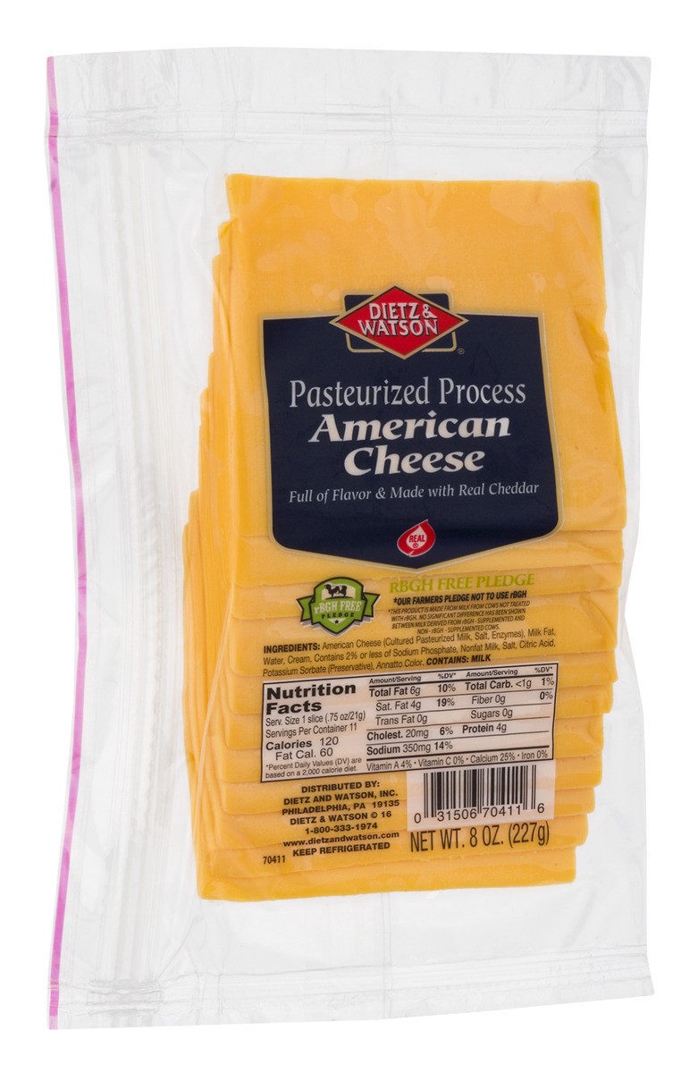 slide 6 of 11, Dietz & Watson Yellow American Cheese 8 oz, 8 oz