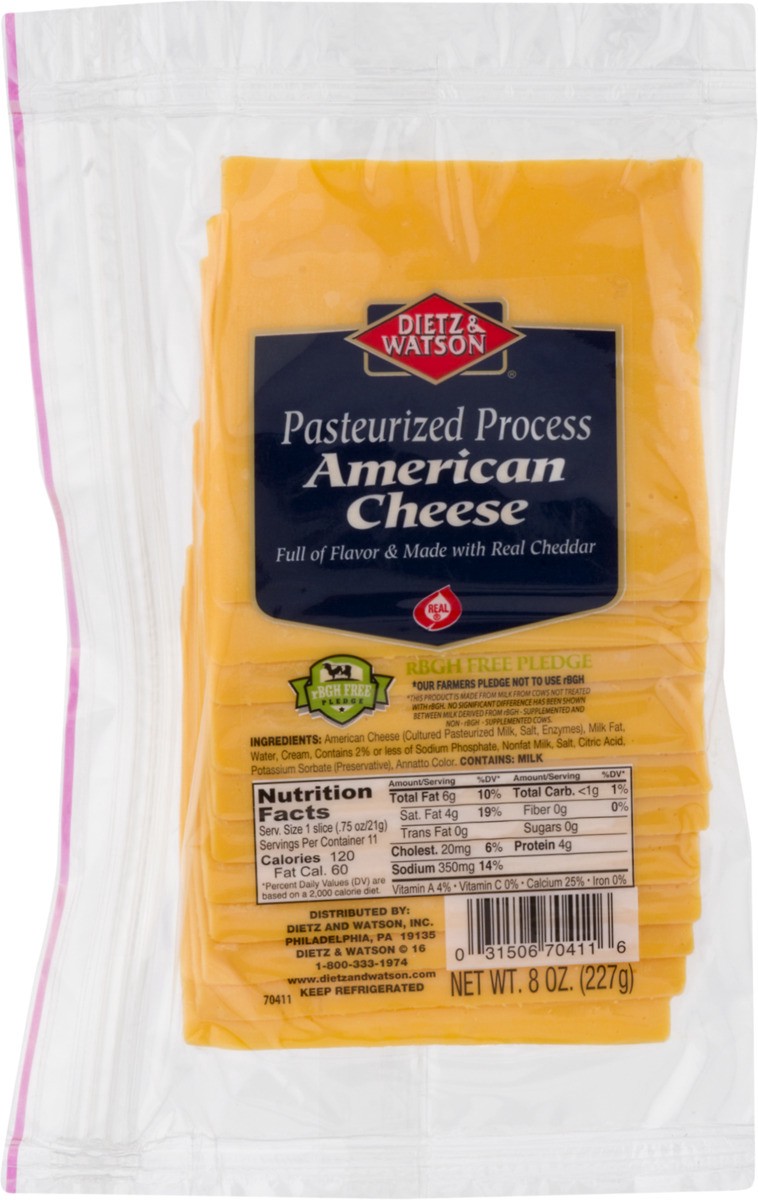 slide 8 of 11, Dietz & Watson Yellow American Cheese 8 oz, 8 oz