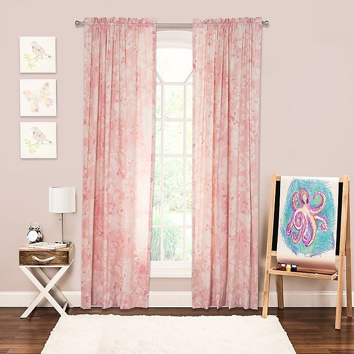 slide 1 of 1, Crayola Eloise Rod Pocket Window Curtain Panel - Pink, 84 in