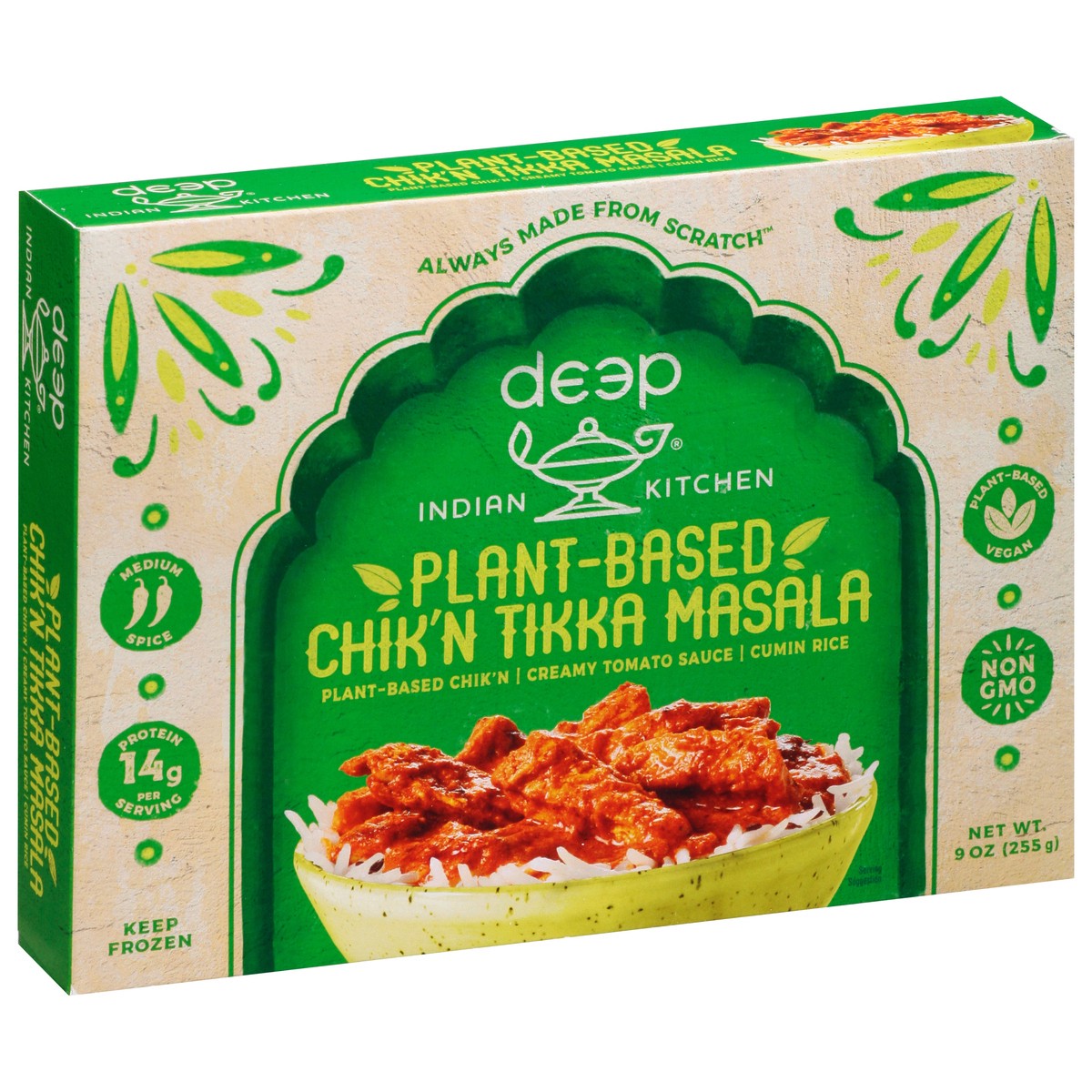 slide 5 of 12, Deep Chik'n Tikka Masala, Plant-Based, Medium Spice, 9 oz