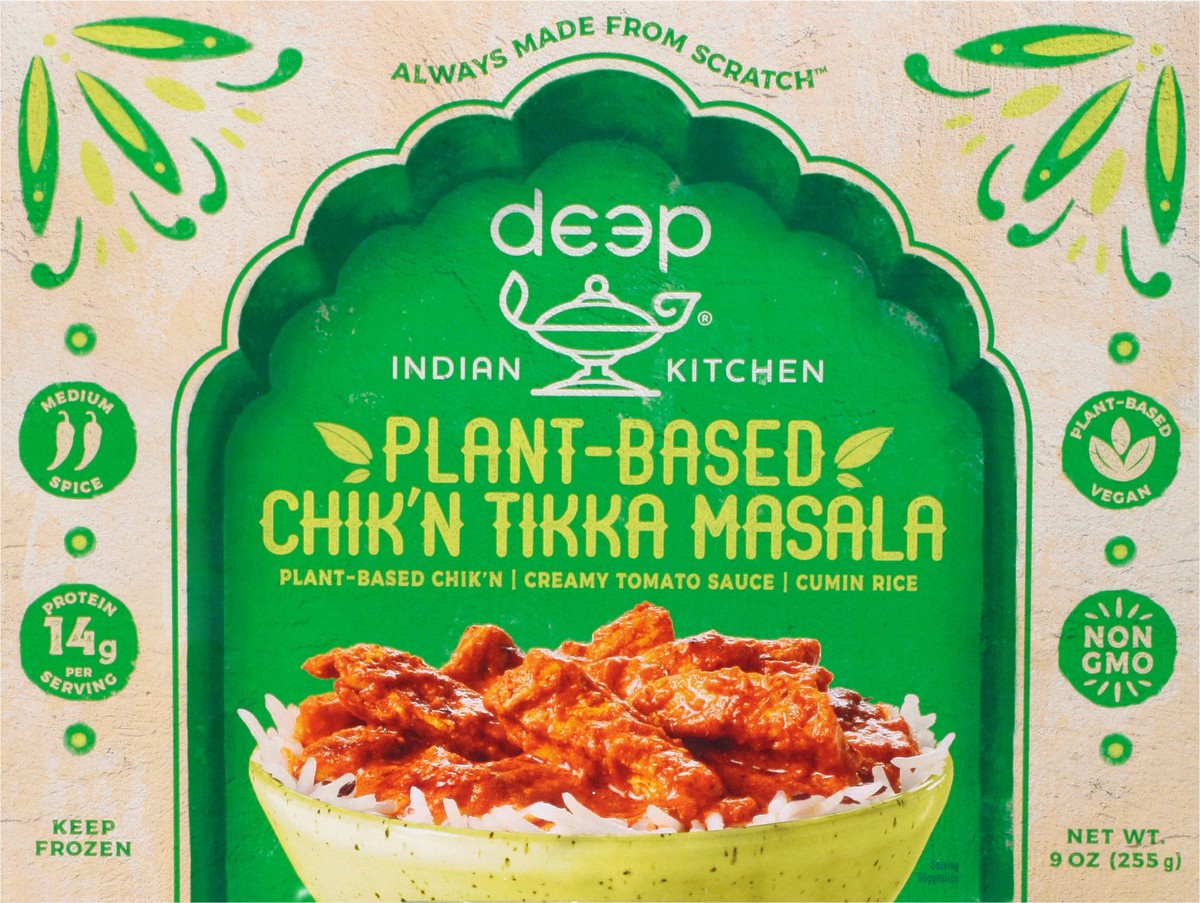 slide 6 of 12, Deep Chik'n Tikka Masala, Plant-Based, Medium Spice, 9 oz