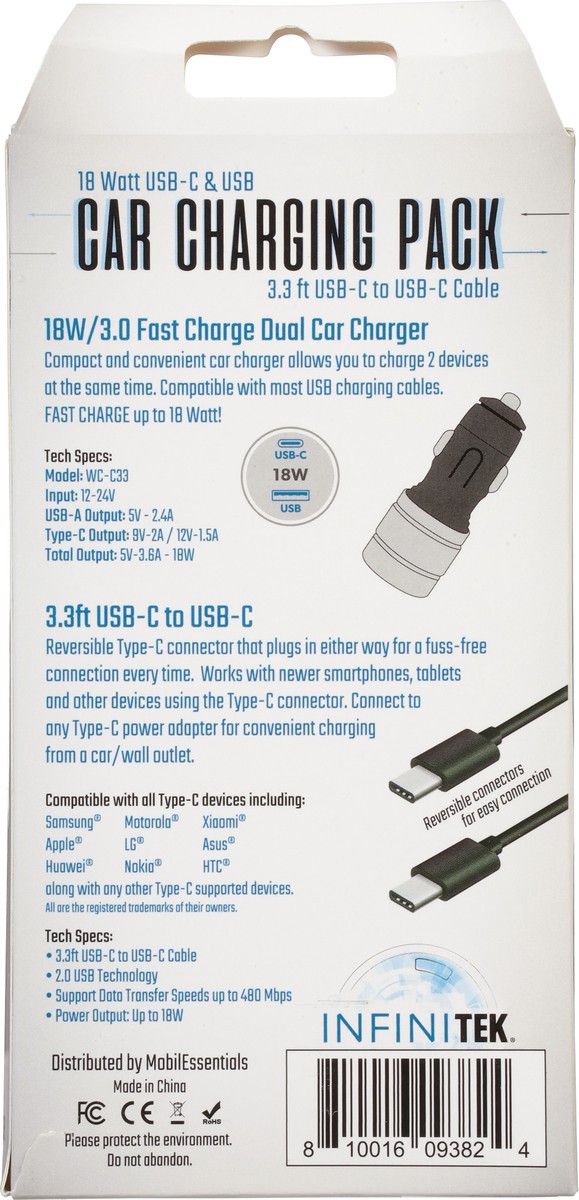 slide 6 of 9, Infinitek Car Charging Pack 1 ea, 1 ea