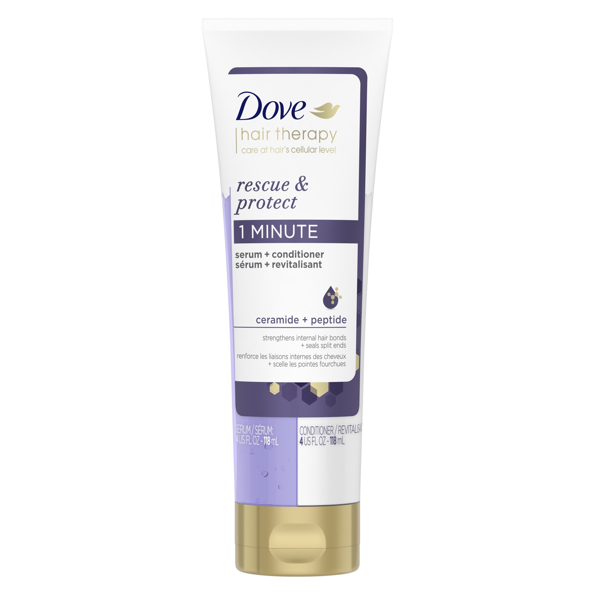 slide 1 of 1, Dove Hair Therapy Serum + Conditioner Rescue & Protect, 4 fl oz, 8 fl oz