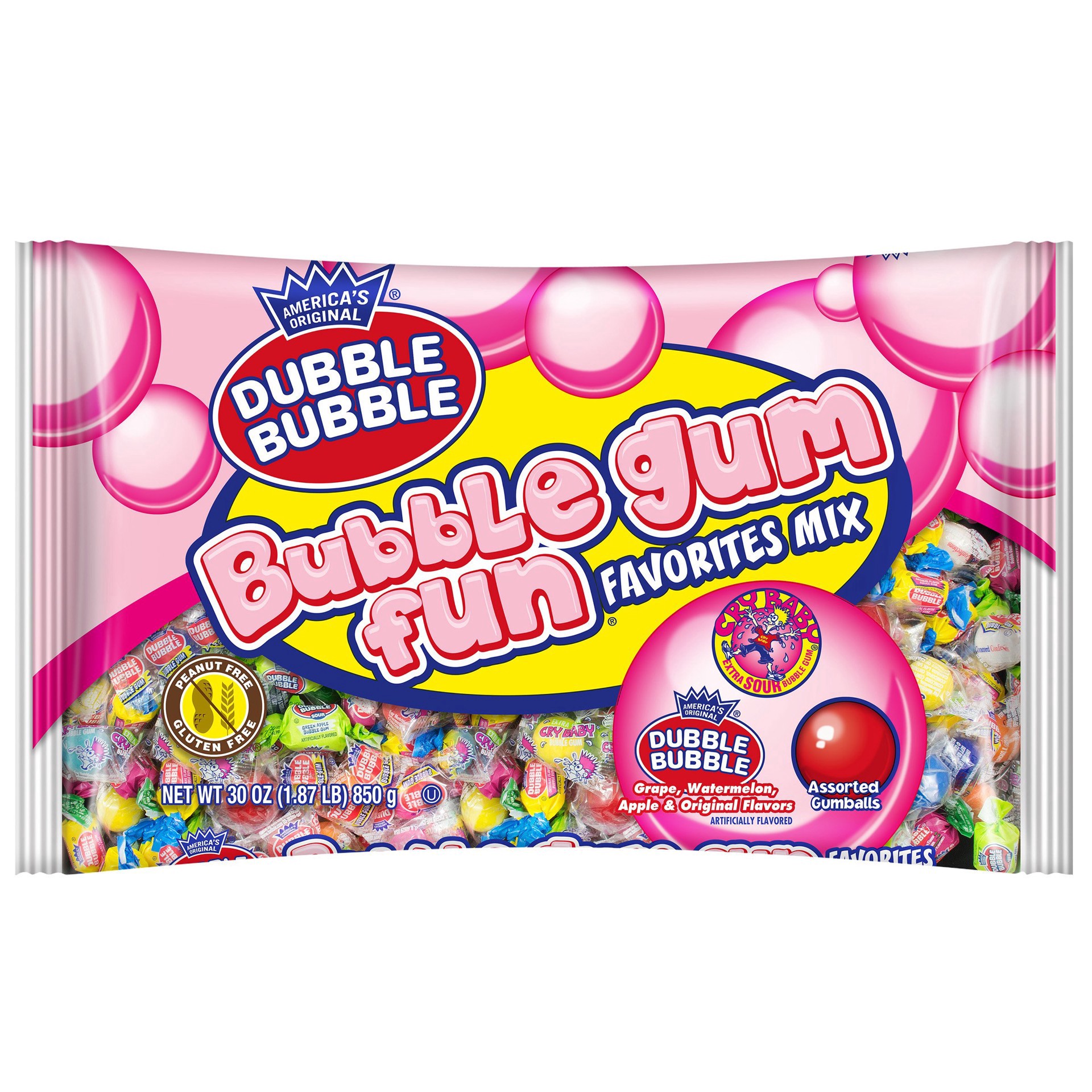 slide 1 of 1, Dubble Bubble Gum Fun Favorite Mix Bag - 30 oz, 30 oz