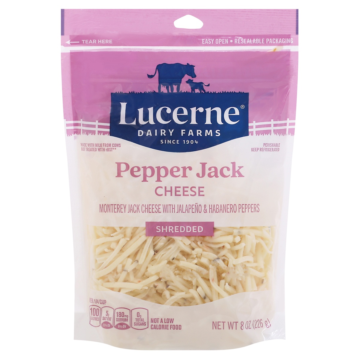 Lucerne Dairy Farms Shredded Pepper Jack Cheese 8 oz Shipt