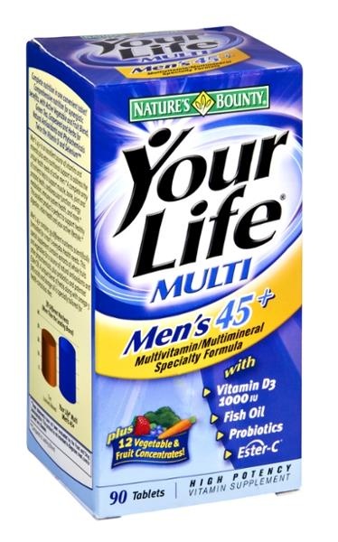 slide 1 of 1, Nature's Bounty Inc Nature's Bounty Your Life Multi Men's 45 Multivitamin Multimineral Specialty Formula, 90 ct