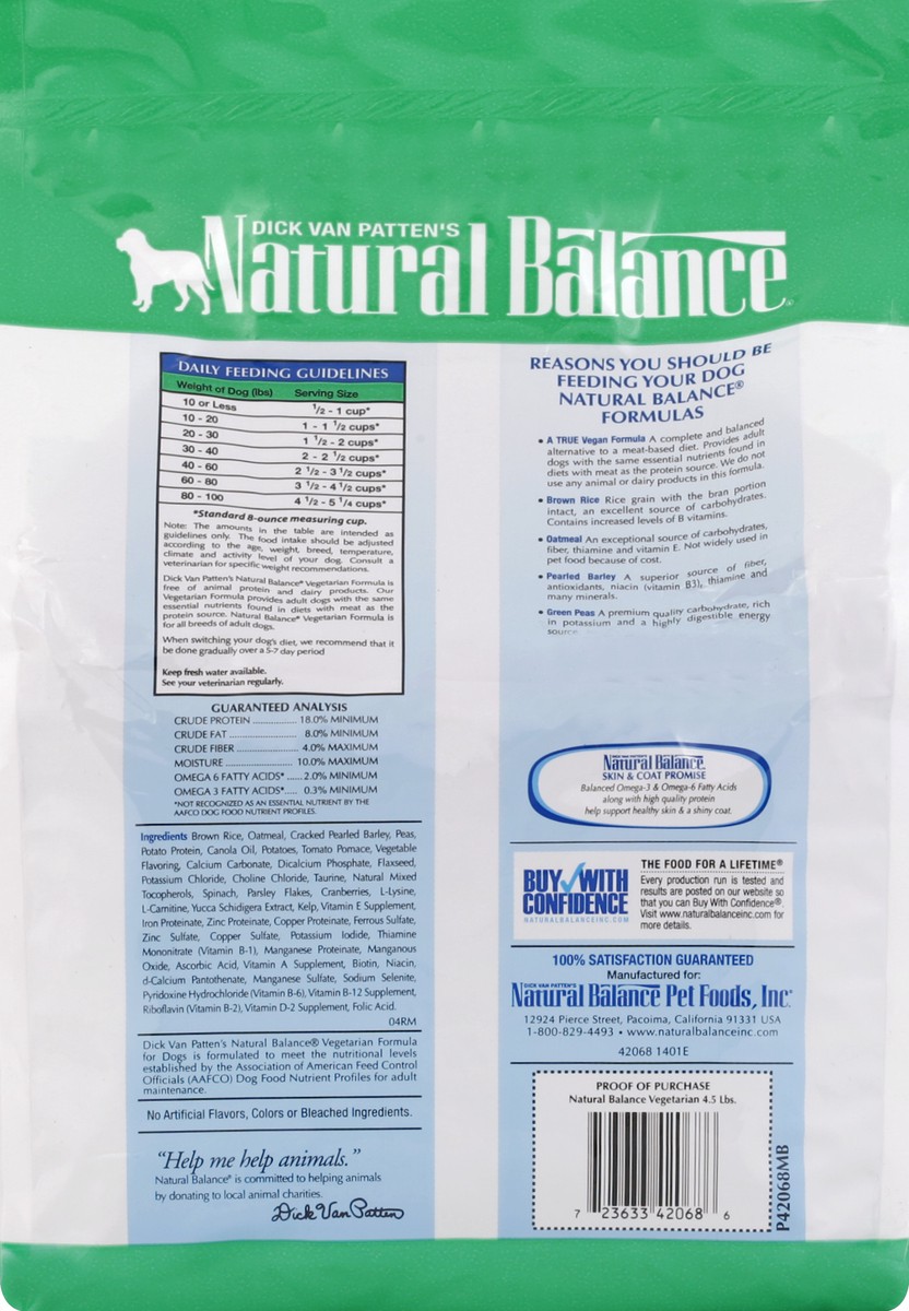 slide 6 of 6, Natural Balance Dog Food 4.5 lb, 4.5 lb