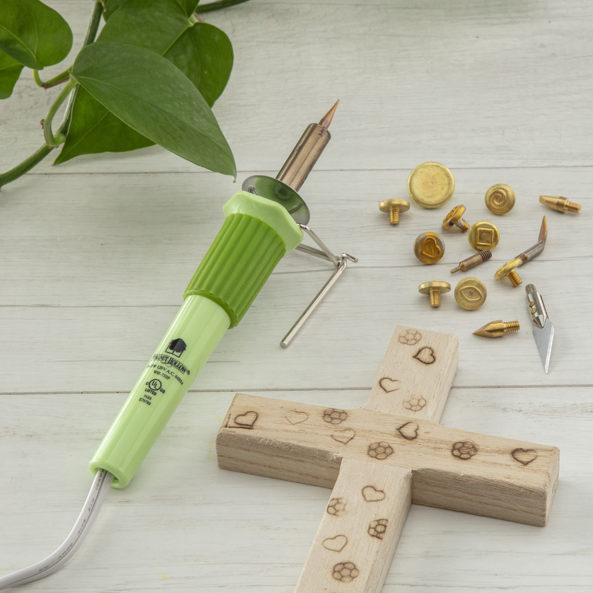 slide 2 of 3, Walnut Hollow Hotmarks, heats to 750° f