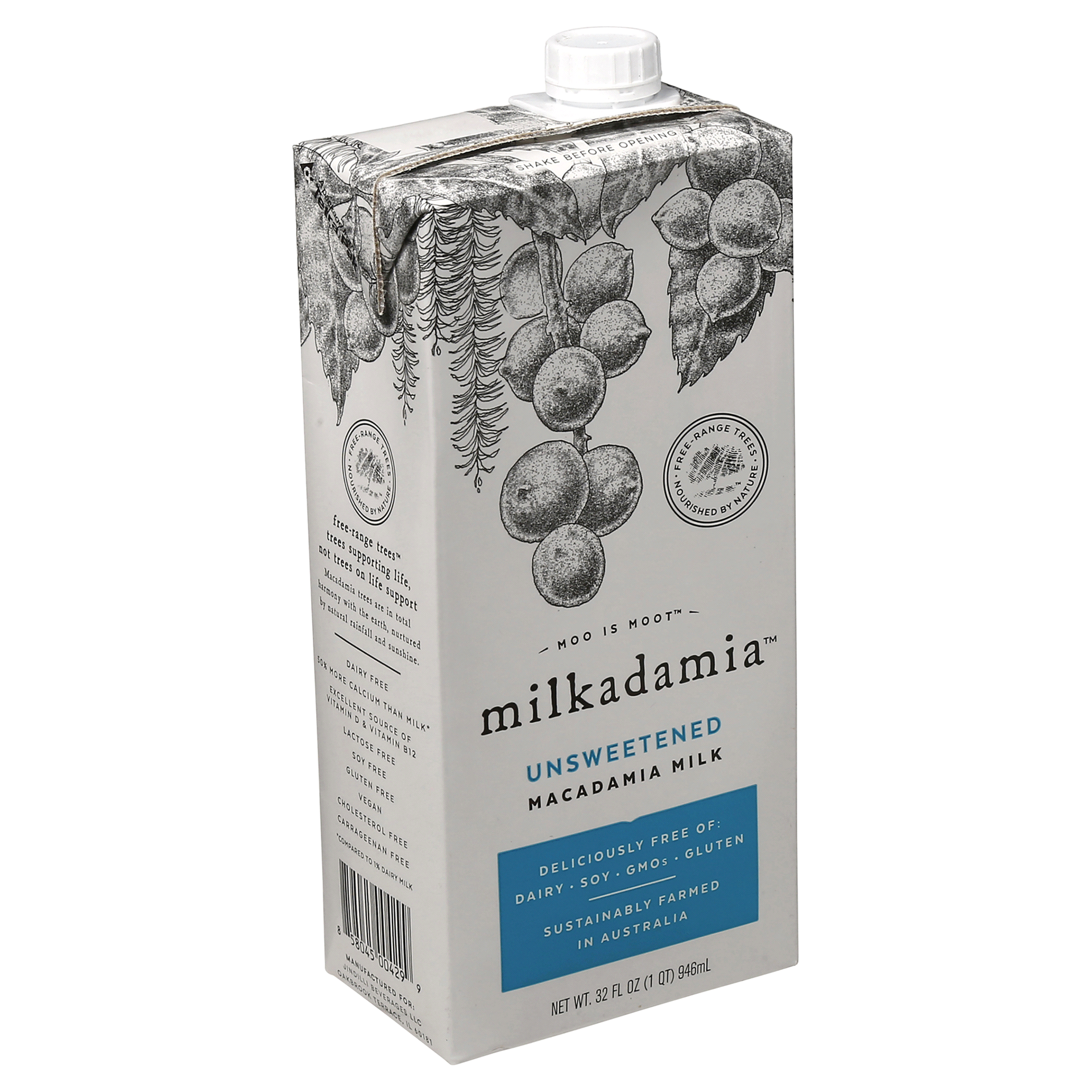 slide 10 of 21, Milkadamia Unsweetened Macadamia Milk 32 fl oz, 32 fl oz