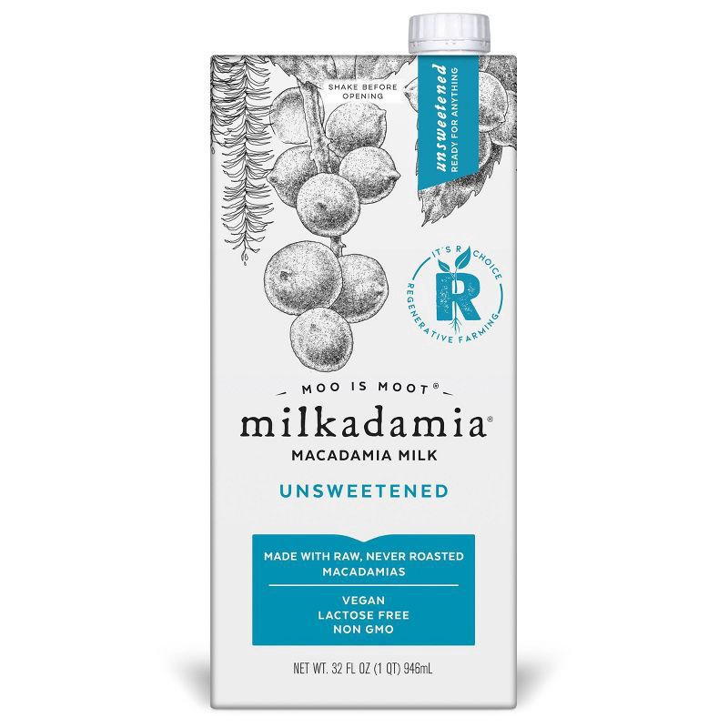 slide 1 of 21, Milkadamia Unsweetened Macadamia Milk 32 fl oz, 32 fl oz