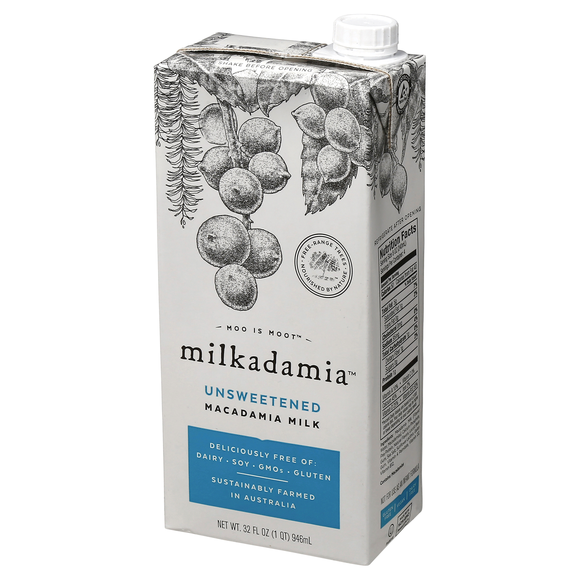 slide 18 of 21, Milkadamia Unsweetened Macadamia Milk 32 fl oz, 32 fl oz