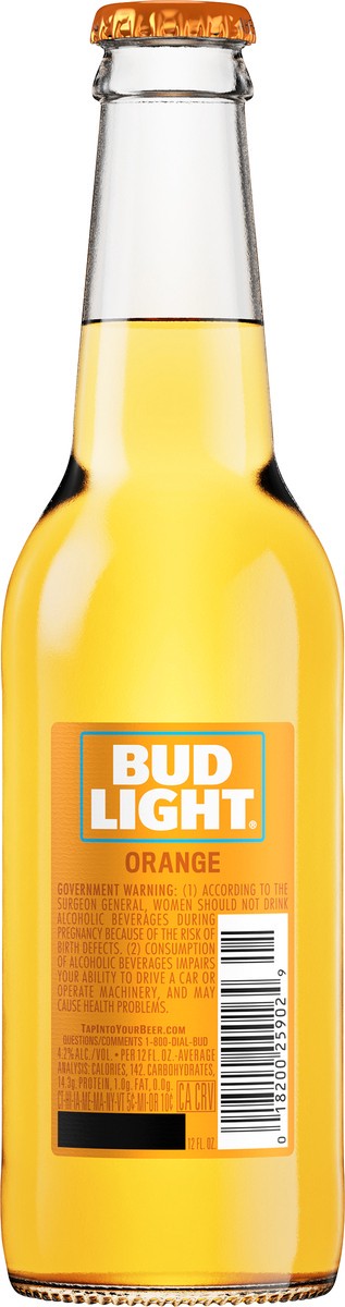 slide 2 of 7, Bud Light Orange, 12 fl. oz. Bottle, 12 fl oz